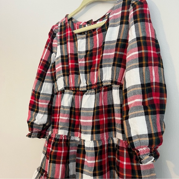 🌼 5/$25 Old Navy plaid soft tiered winter long sleeve dress 3T - Picture 2 of 8